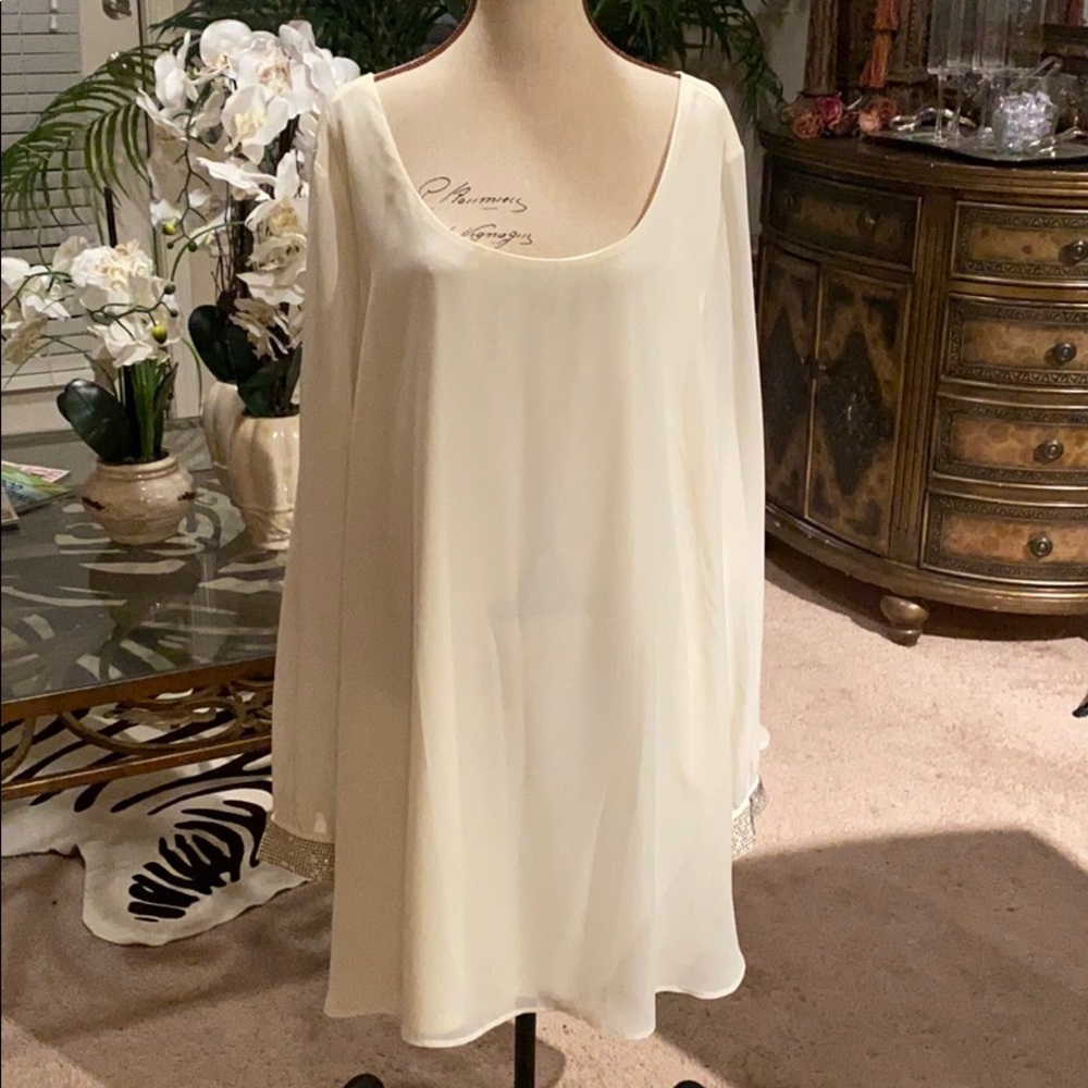 Silver Cuff/White Cocktail Dress #196